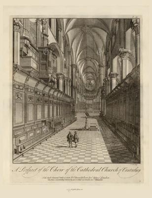 The Gothic Library : Canterbury Cathedral : John Dart : 1727 : Plate 31 : The Choir :  : The Choir : historical print