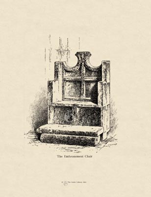 The Gothic Library : Canterbury Cathedral : Fremantle, Isbister : 1897 : Plate 7 : The Enthronement Chair :  : The Choir : historical print